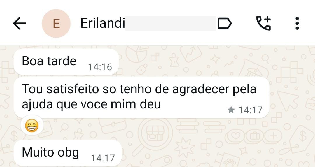 Cliente satisfeito com o atendimento GermanTech