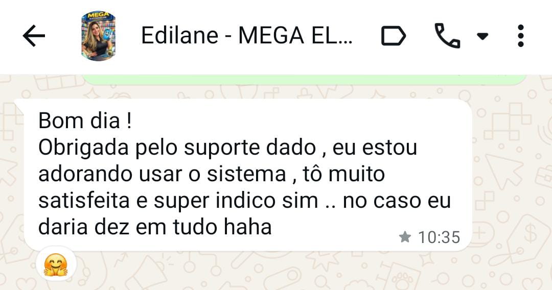 Cliente recomendando o sistema GermanTech