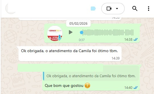 Depoimento positivo sobre a GermanTech